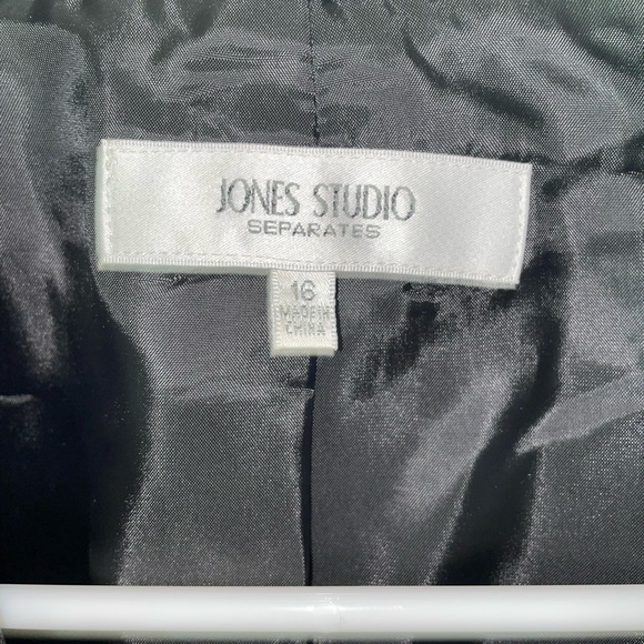 Jones Studio Midnight Black Blazer with One Button - Picture 4 of 4